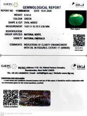 6.54/CT Natural Panna Stone with Govt. Lab Certificate-11388D46124